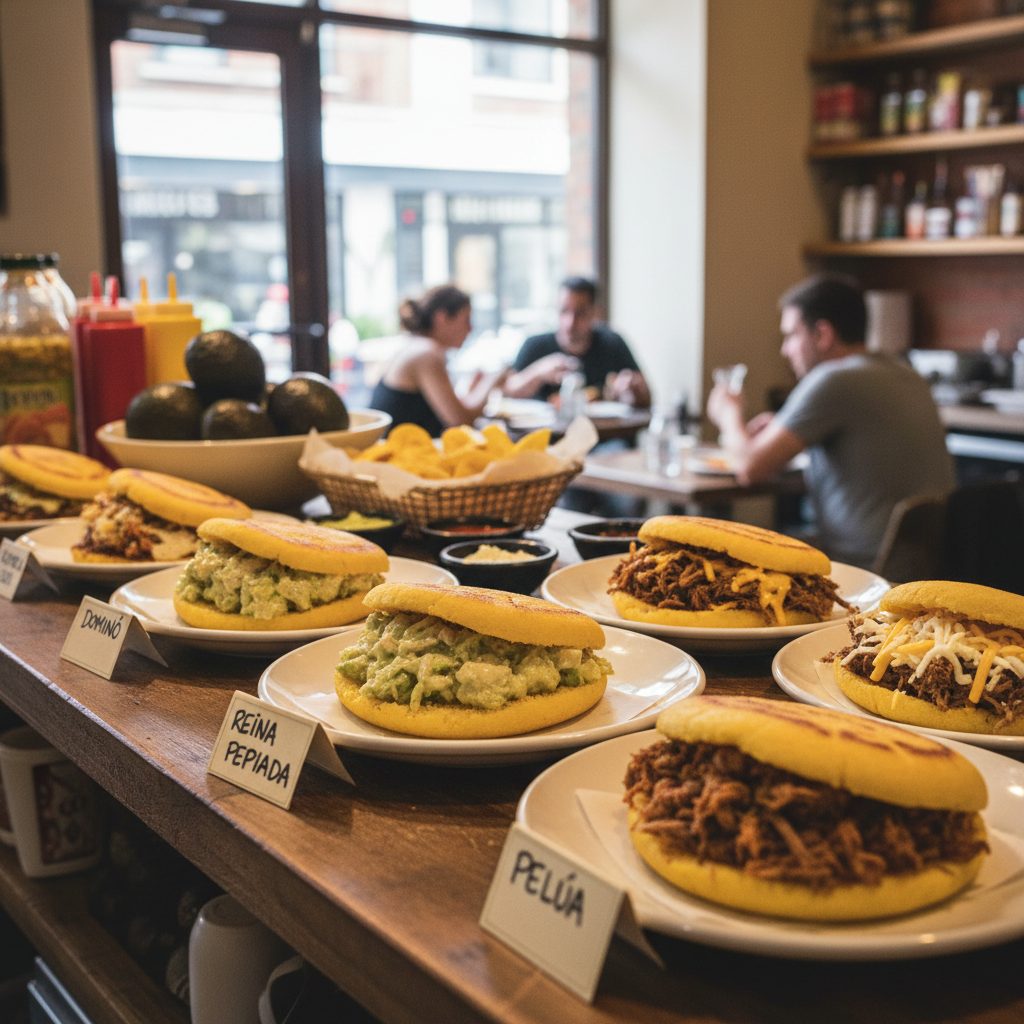 20 comidas típicas de Venezuela: Arepas venezolanas con distintos rellenos