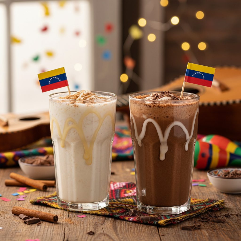 Chicha venezolana clásica y de chocolate